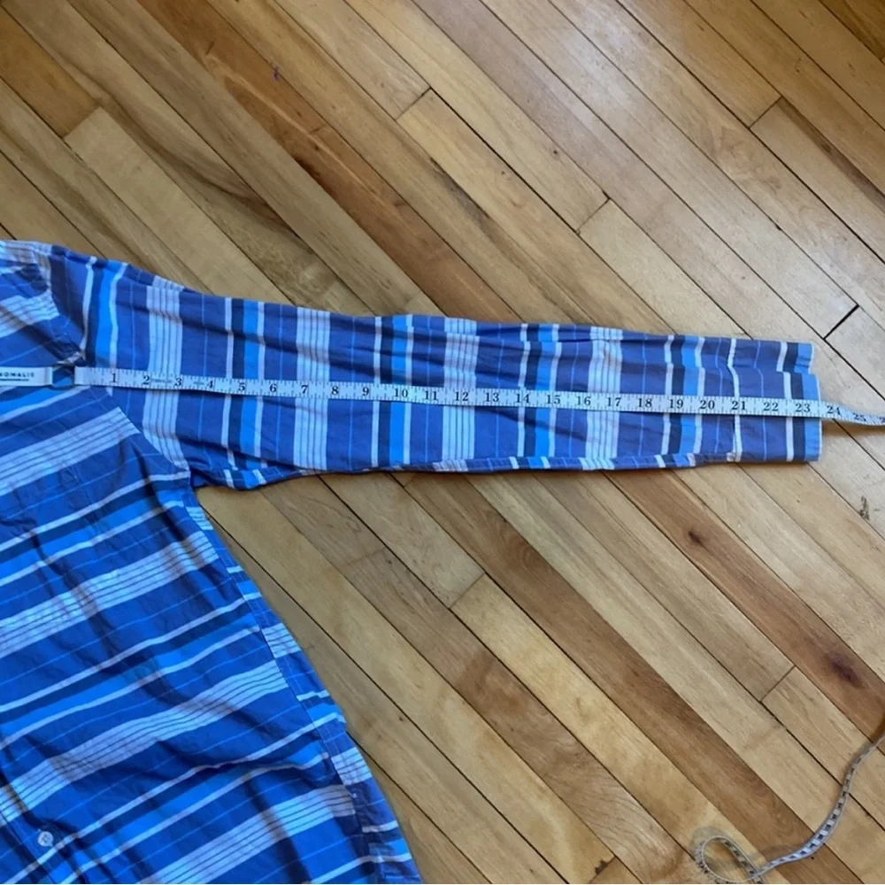 J. Crew Blue Striped Men's Shirt